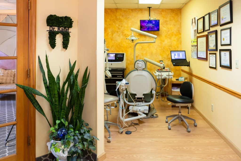 Operatory room with several certificates on the wall